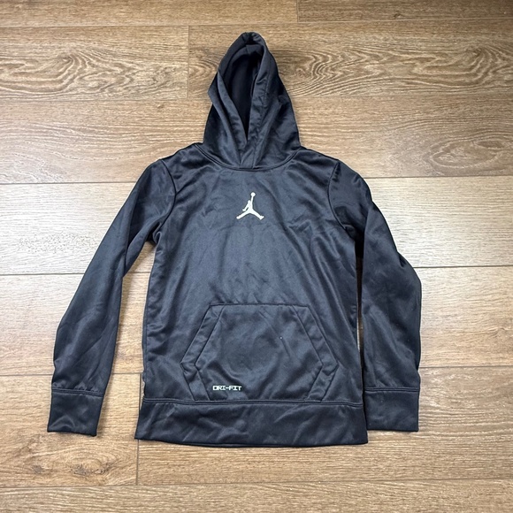 Jordan Other - Jordan Youth Hooded Dri-Fit Sweatshirt, Black, Logo, Back to School, Medium